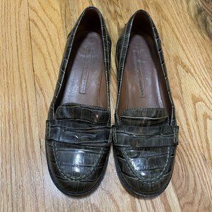 Marc Jacobs Green Alligator Loafers